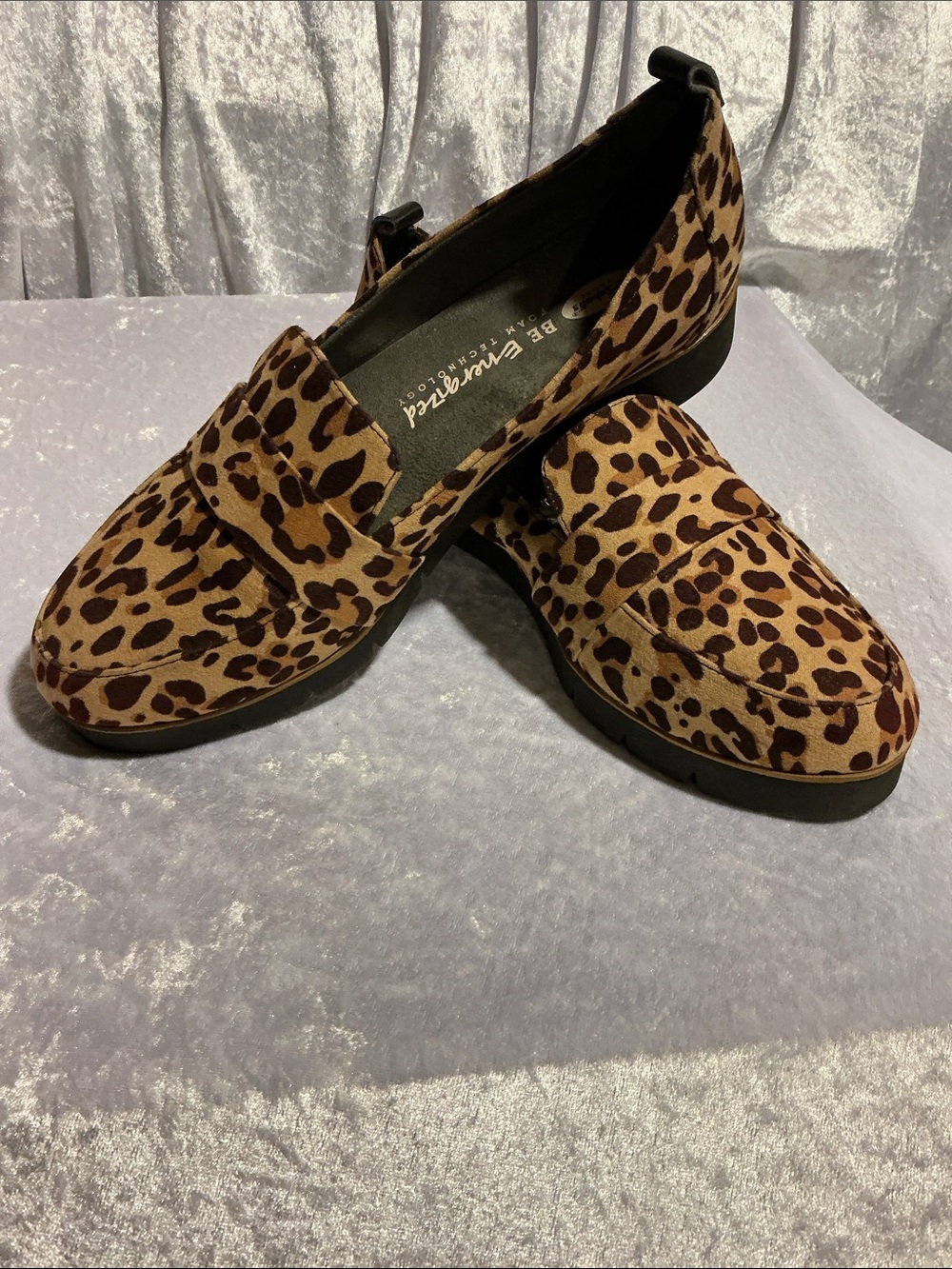 Dr. Scholl's Leopard Print Slip-On Loafers in Brown